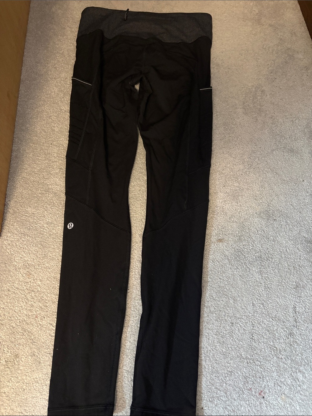 lululemon athletica Black Performance Leggings with Logo